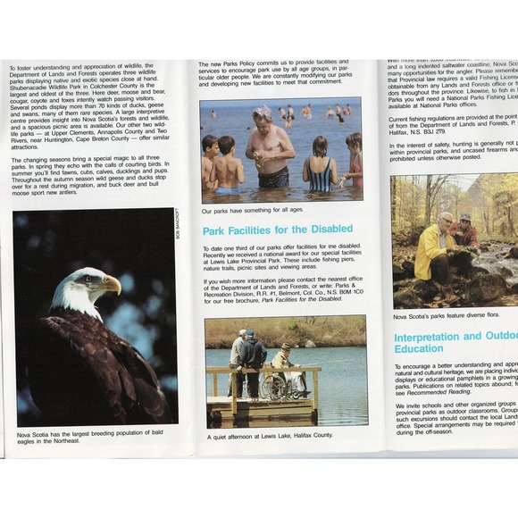 24 x 18 Foldable Nova Scotia Provincial Parks Department of Tourism Brochure Map - Picture 3 of 6